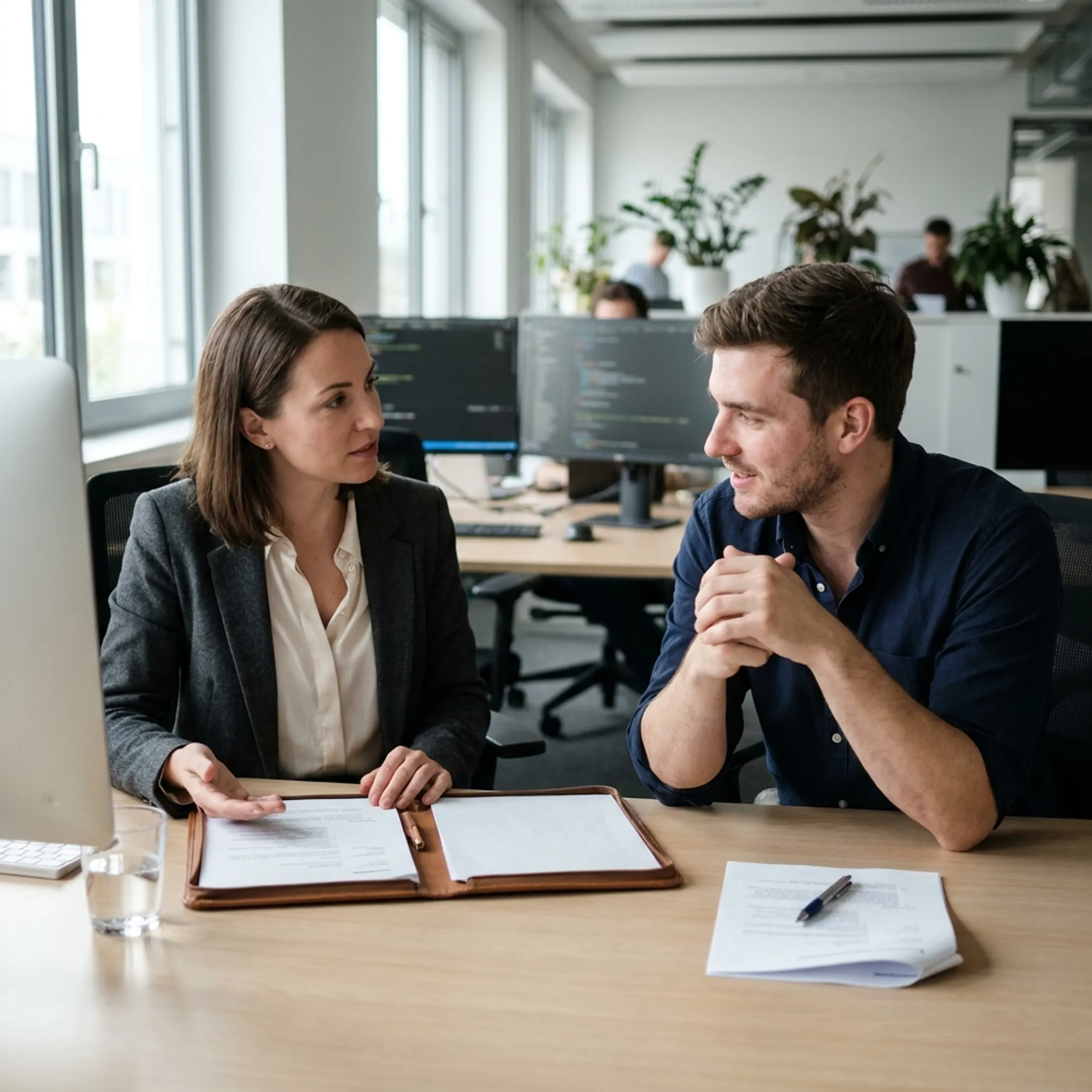 Technical recruiter interviewing software engineering candidate