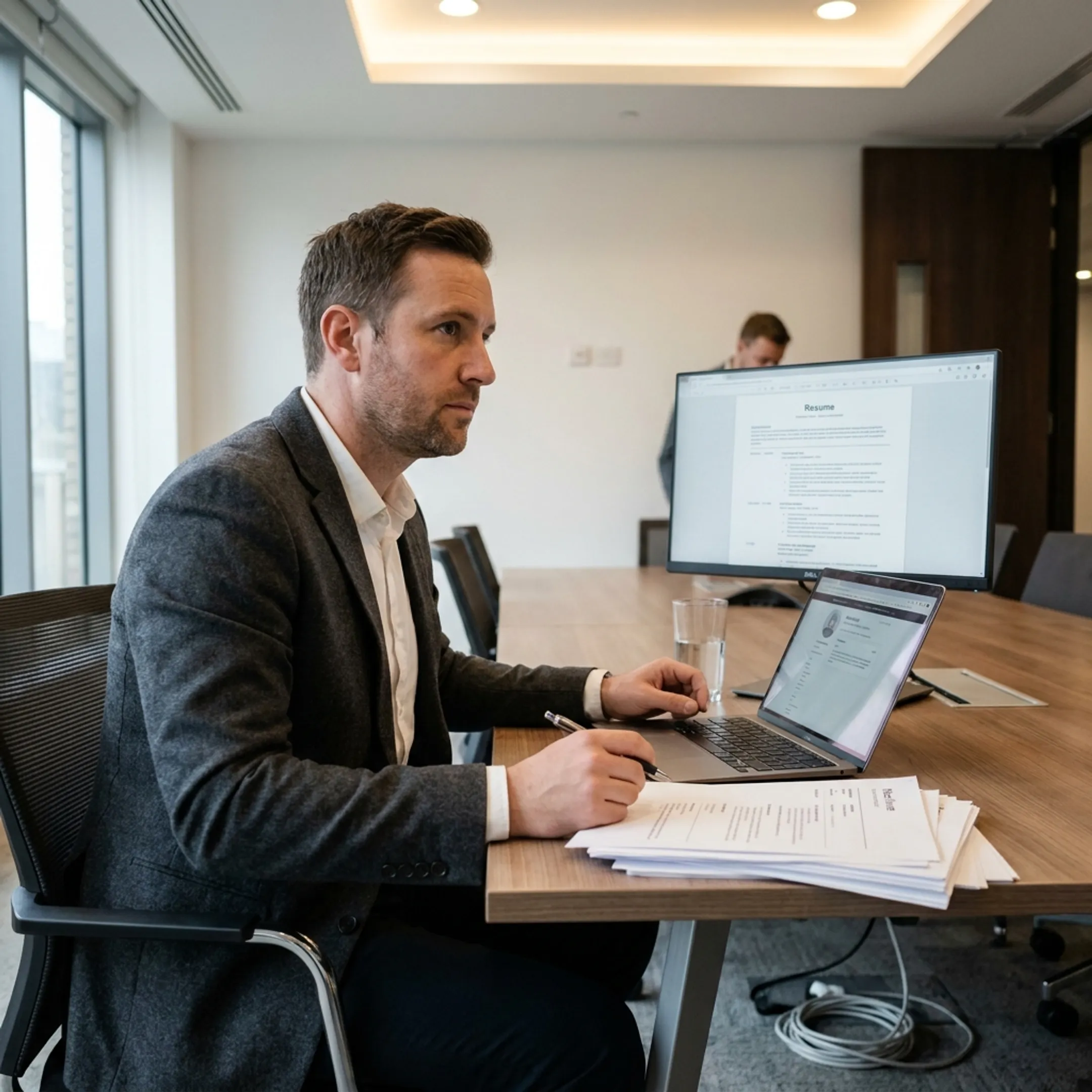 Technical recruiter screening software development candidates for fintech positions