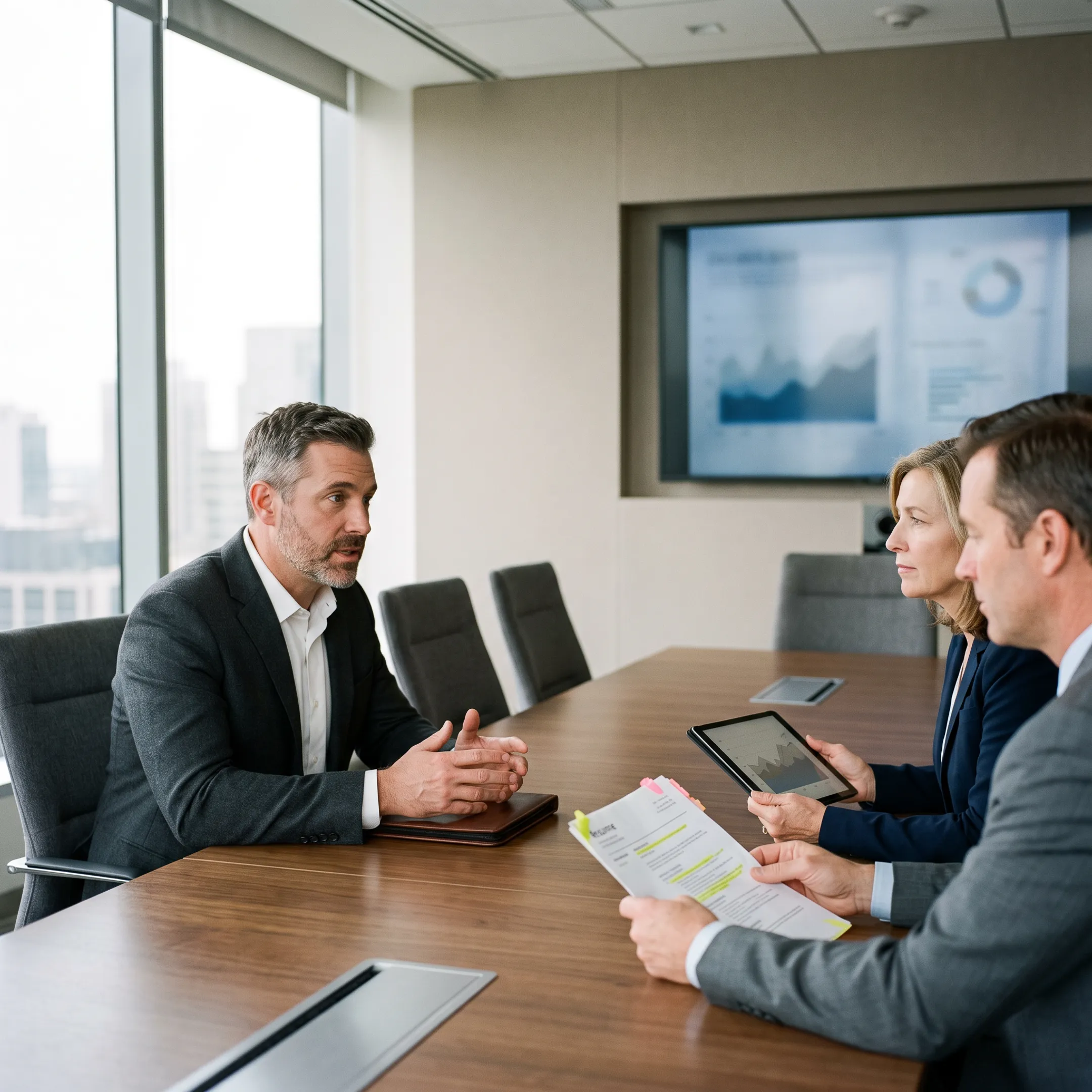 Executive interview session for a Chief Technology Officer candidate