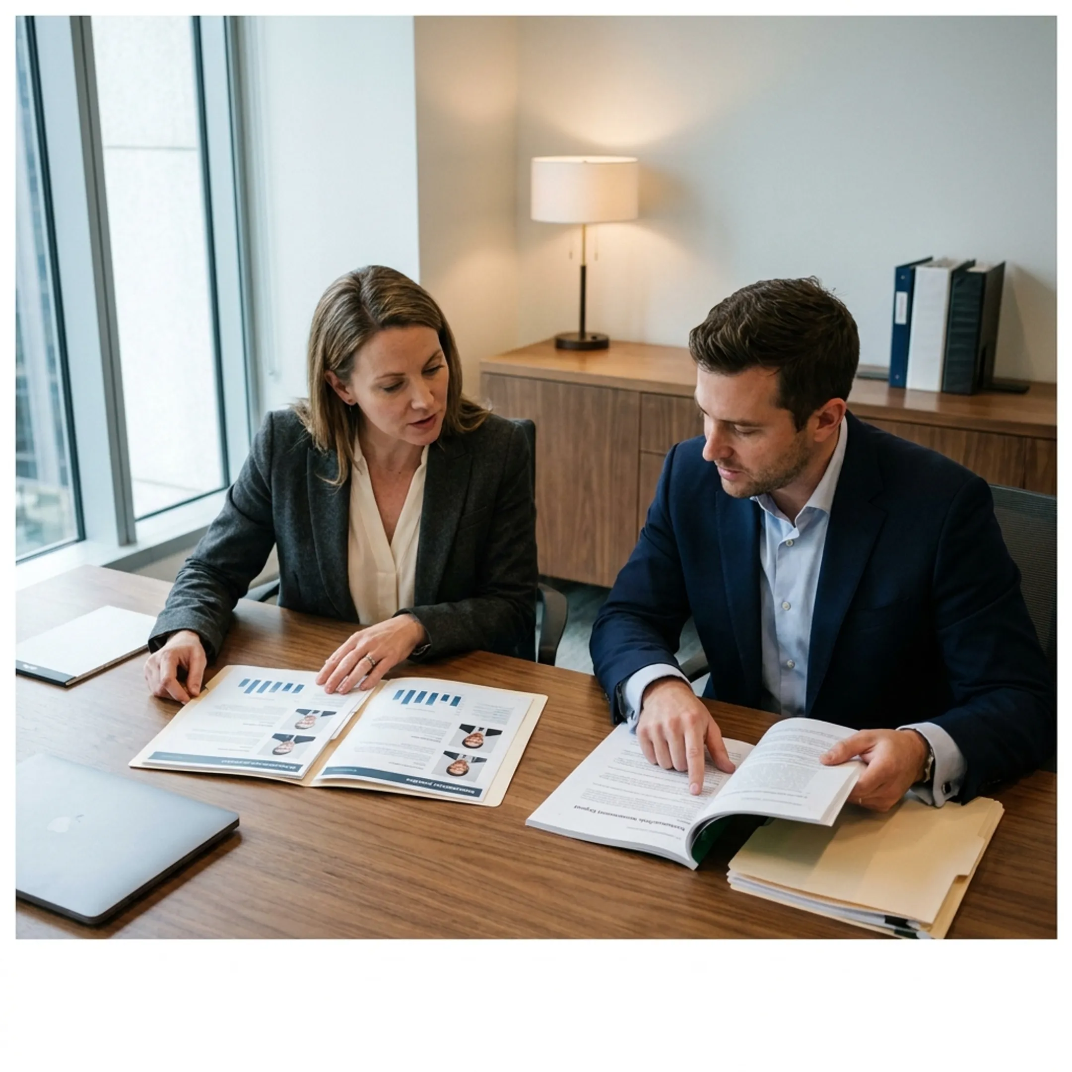 Recruitment team evaluating model risk candidates for financial services clients