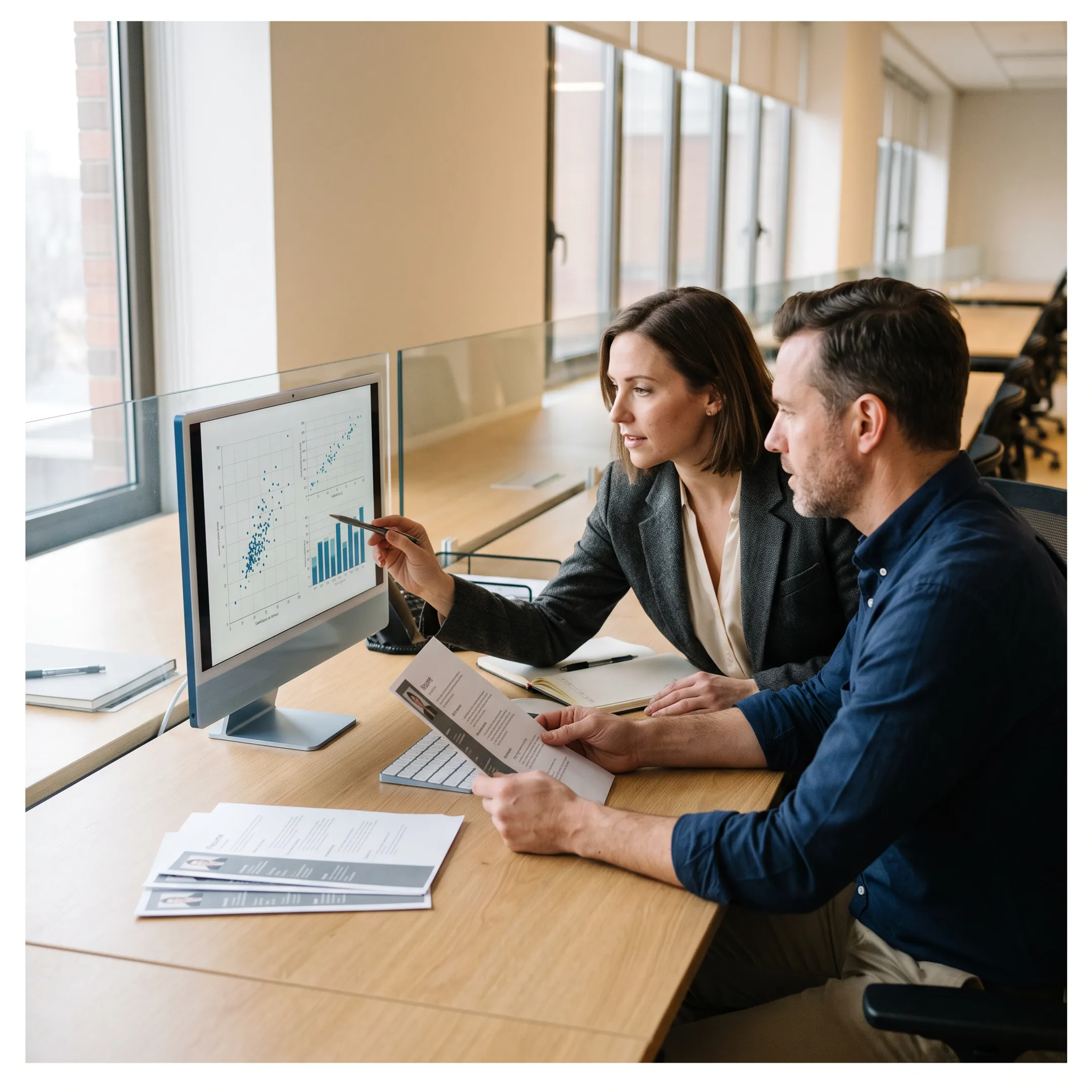 Data science recruitment consultants evaluating candidate technical profiles