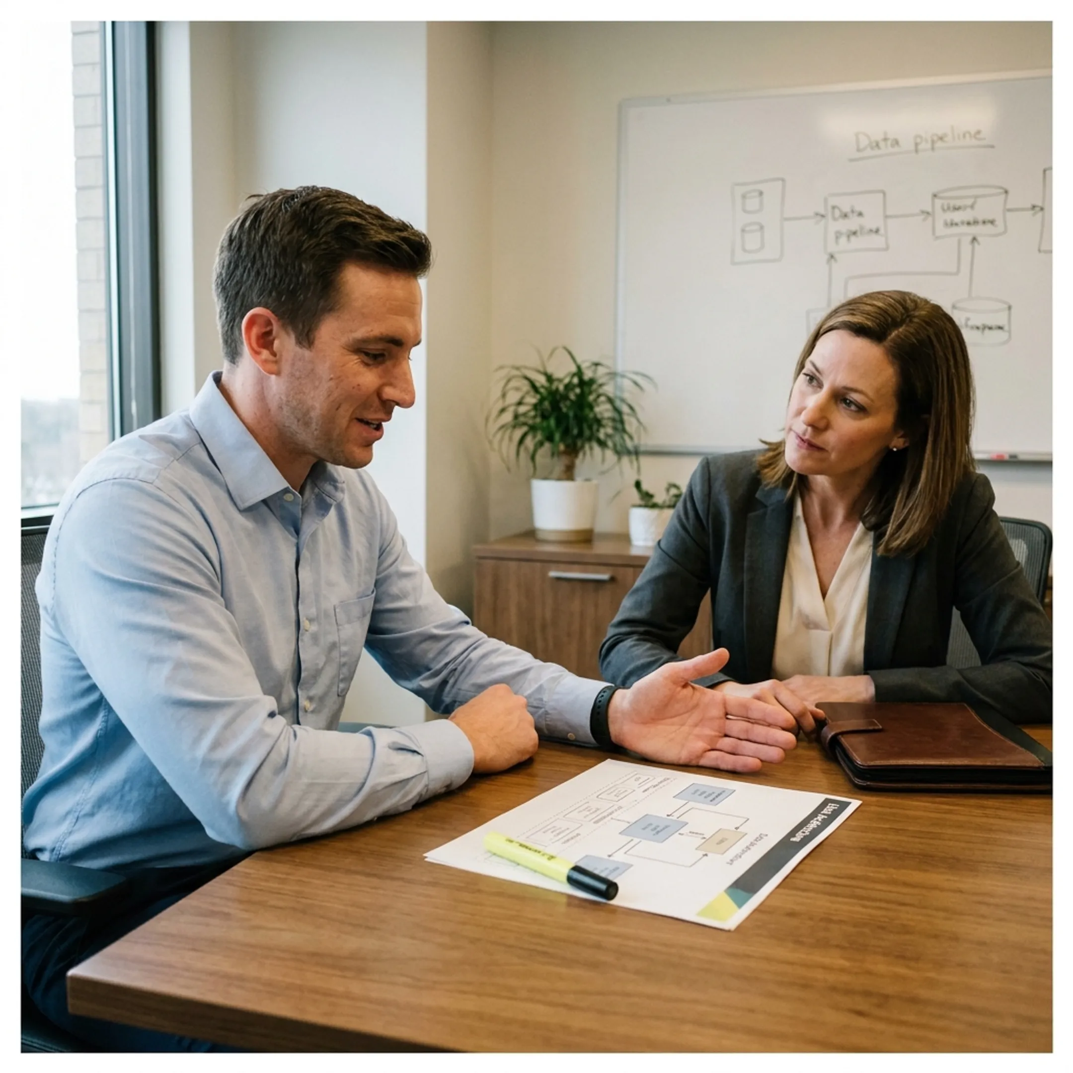 Technical recruiter reviewing data analyst qualifications