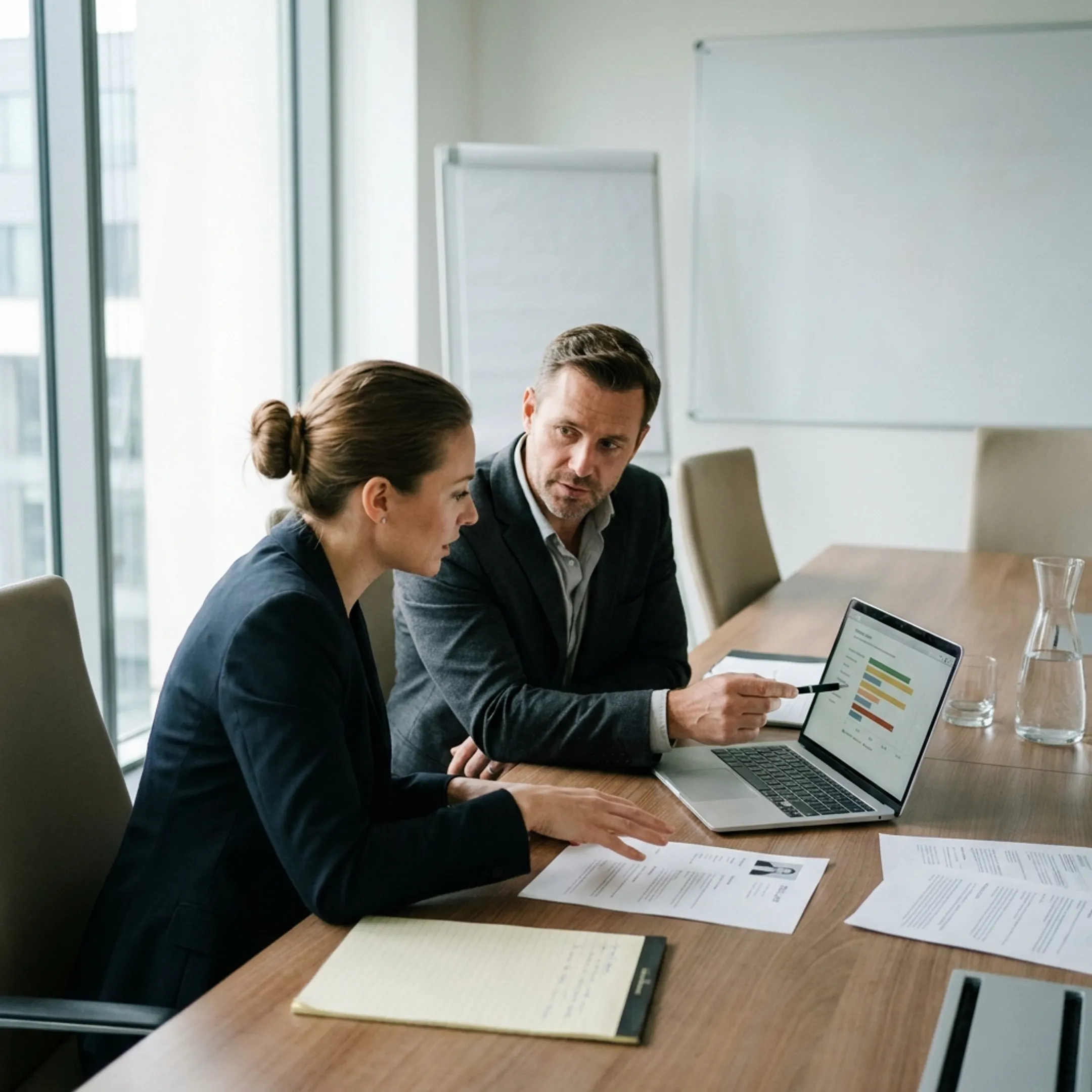 Technology recruitment team conducting executive candidate interviews
