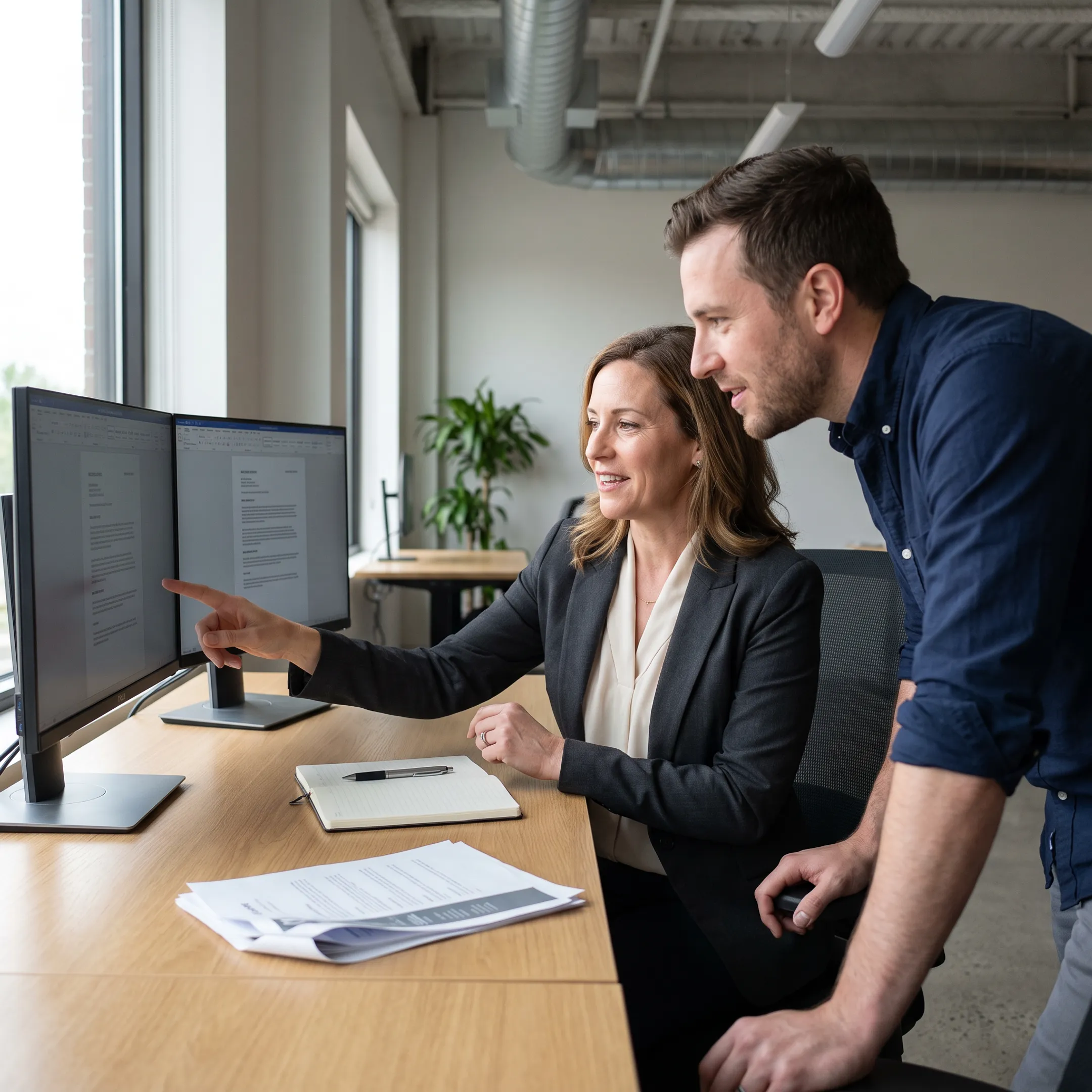 Technical hiring team reviewing software engineering candidate profiles during a recruitment meeting