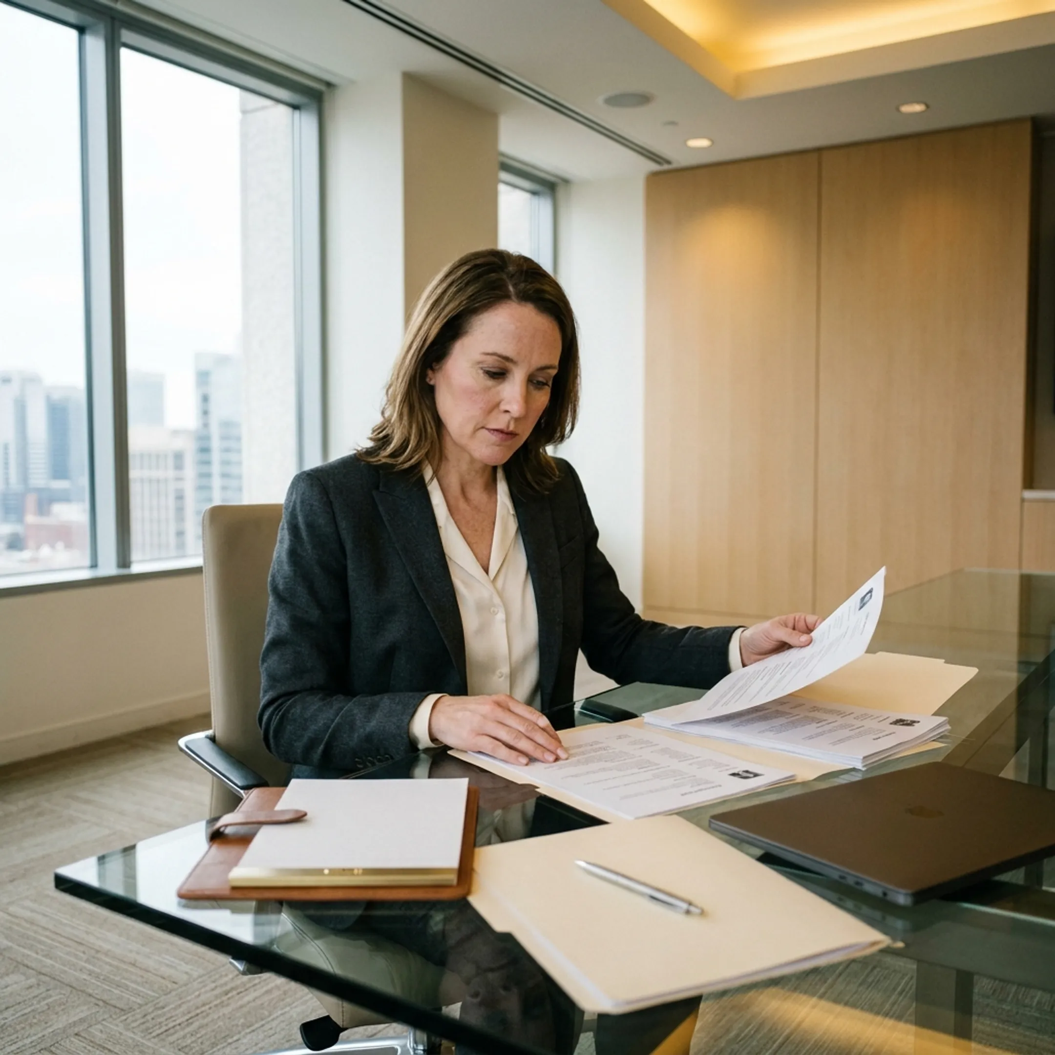 Recruiter reviewing candidate profiles for financial crime analytics roles