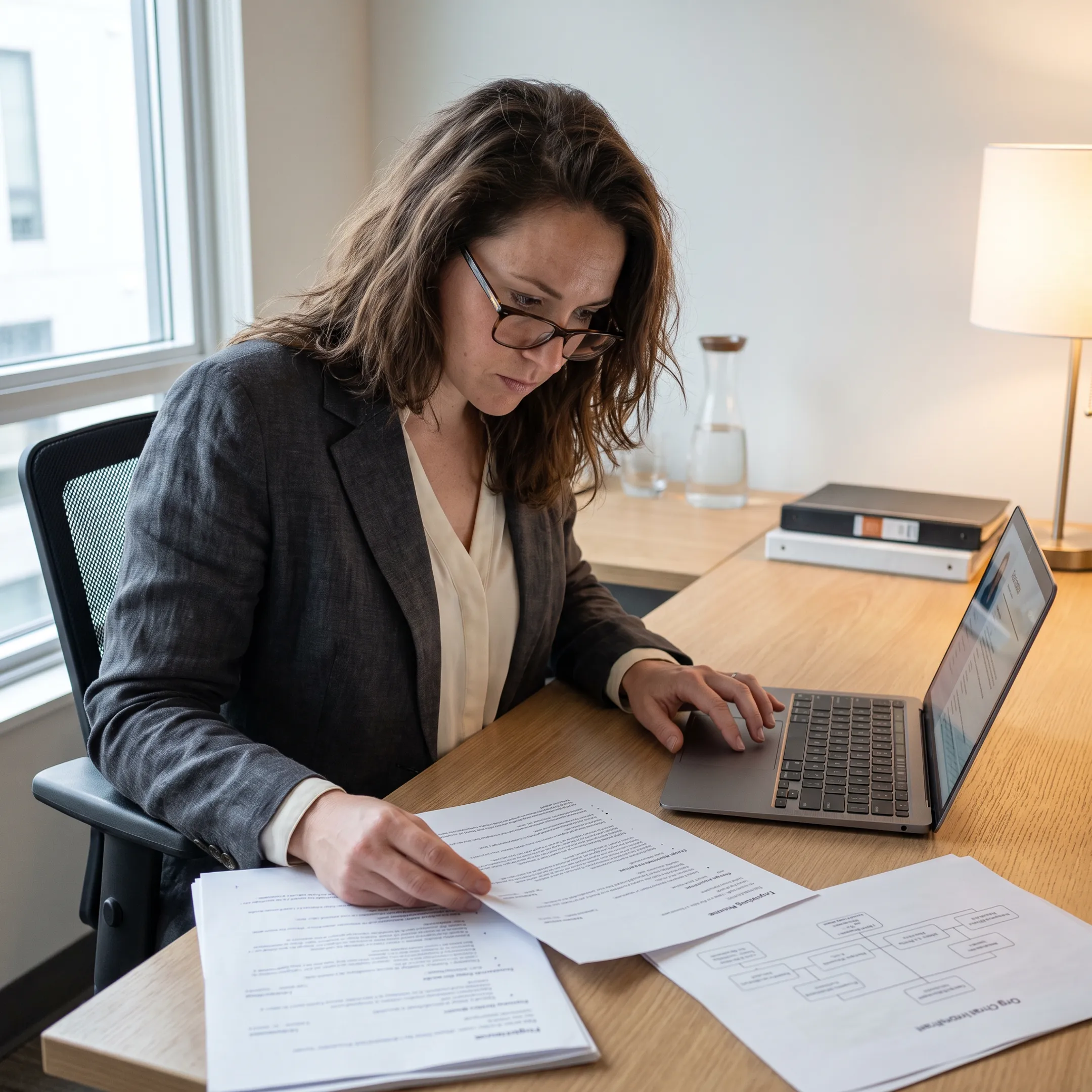 Technical recruiter reviewing software engineering candidates