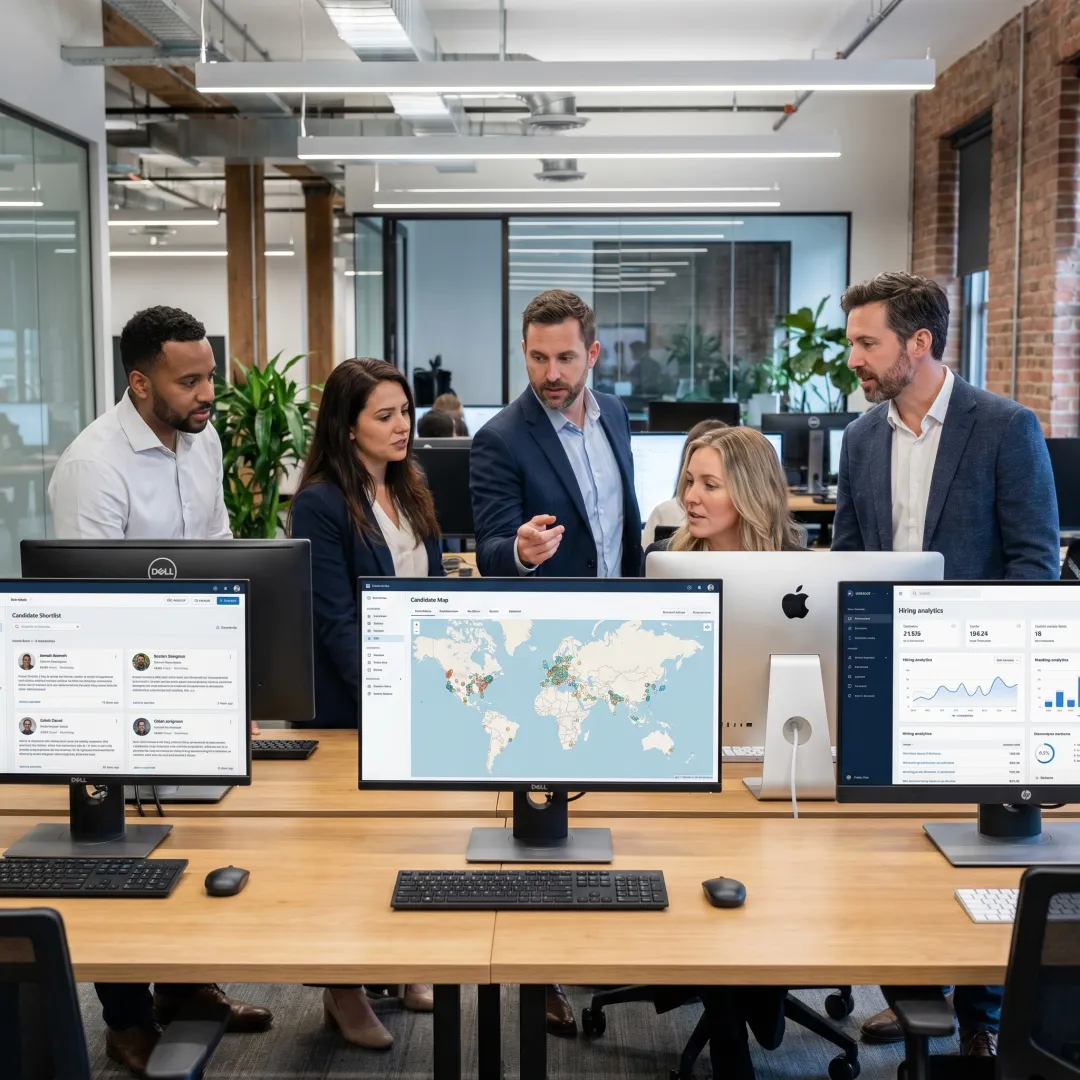 Recruitment team planning SEO candidate shortlist