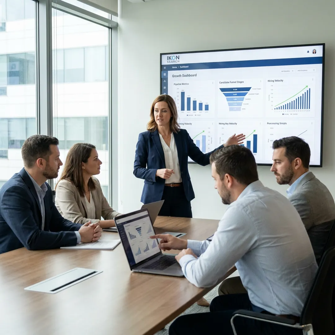 Growth marketing leader reviewing campaign performance dashboards