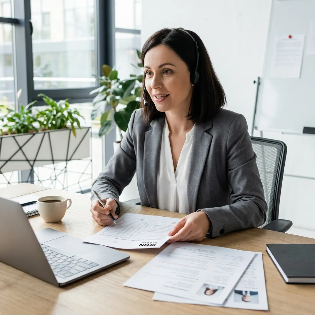 Recruiter coordinating a direct hire interview process