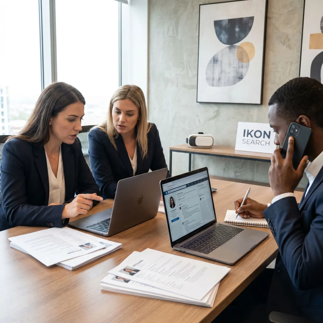 Administrative staffing professionals in an office
