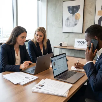 Administrative staffing professionals in an office