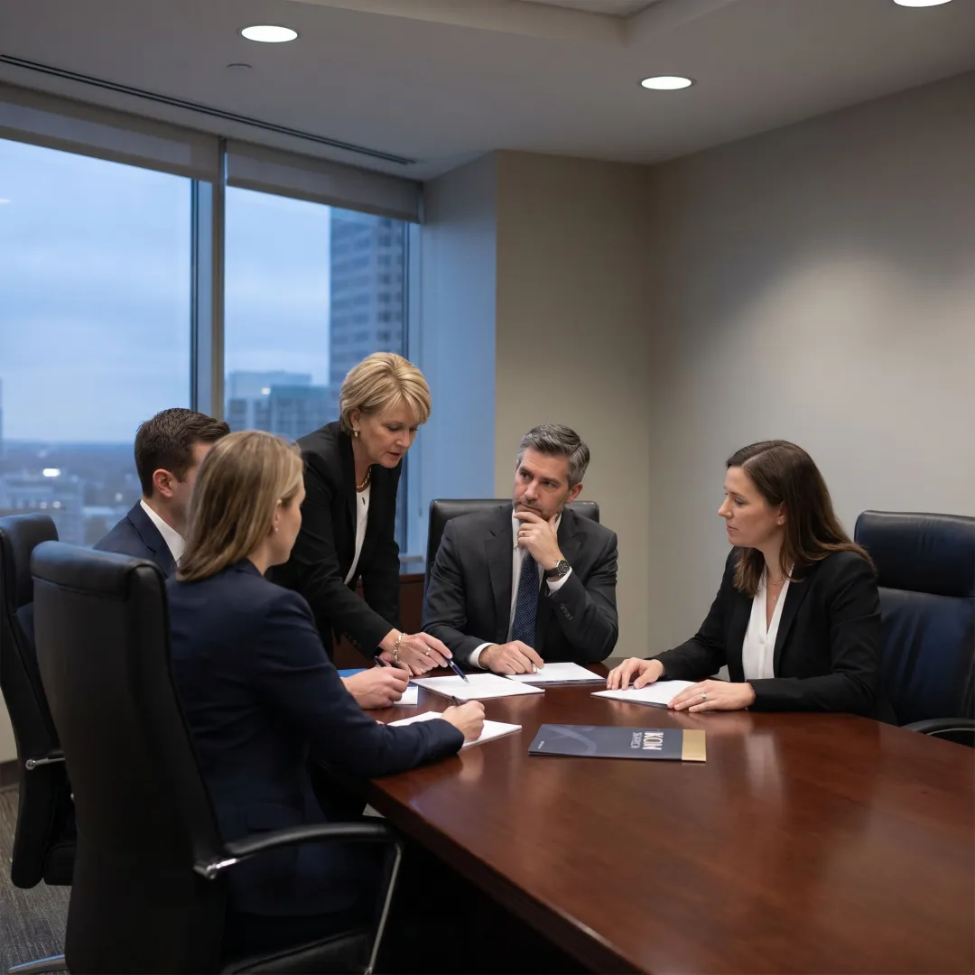 Executive search meeting for General Counsel hiring