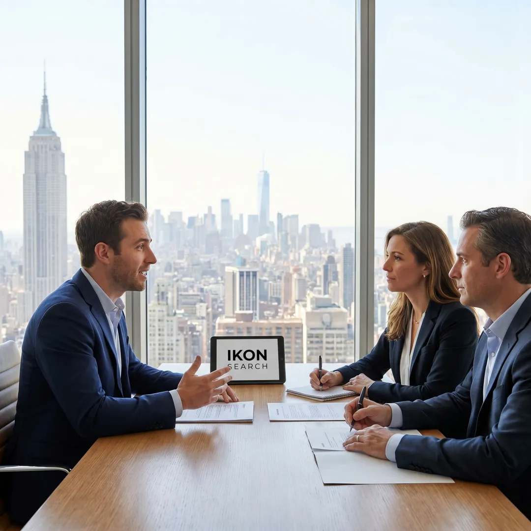 NYC staffing recruiter meeting with HR hiring team