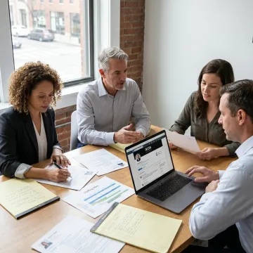 Recruitment team reviewing candidate profiles