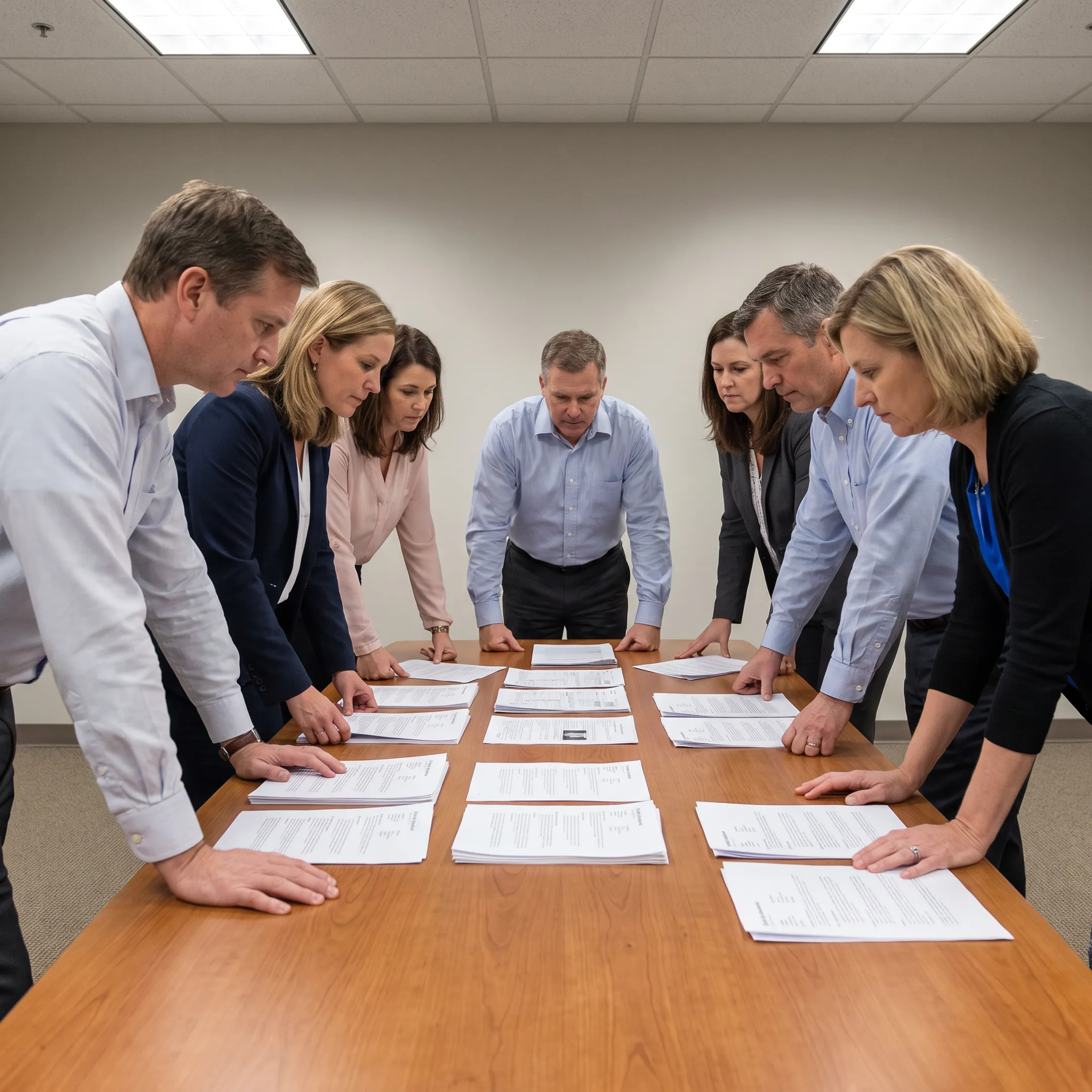 Recruitment team reviewing technical candidate resumes and coding assessments