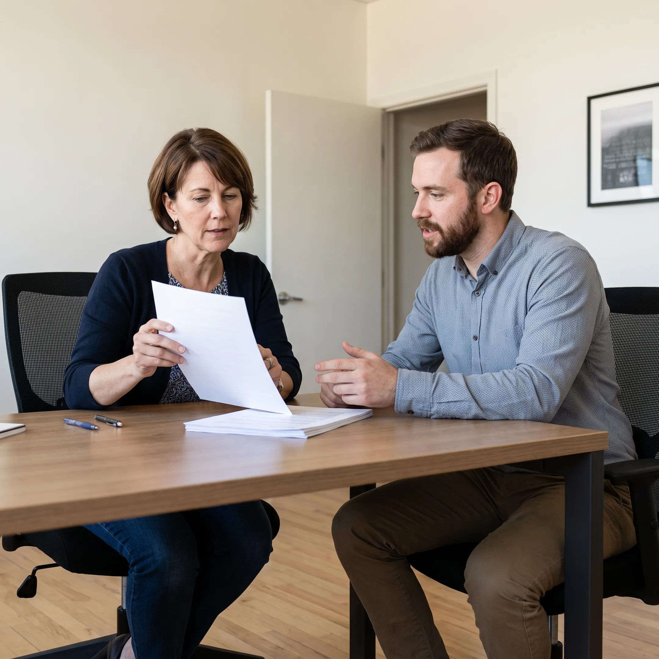 Technical recruiter conducting an in-depth interview with a software programmer