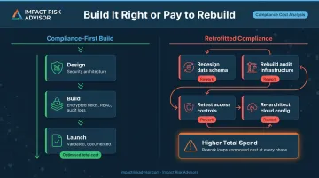 Compliance-first build versus retrofitting HIPAA security cost and complexity comparison