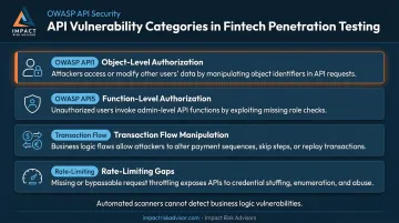 Fintech API attack surface vulnerabilities and business logic testing coverage breakdown