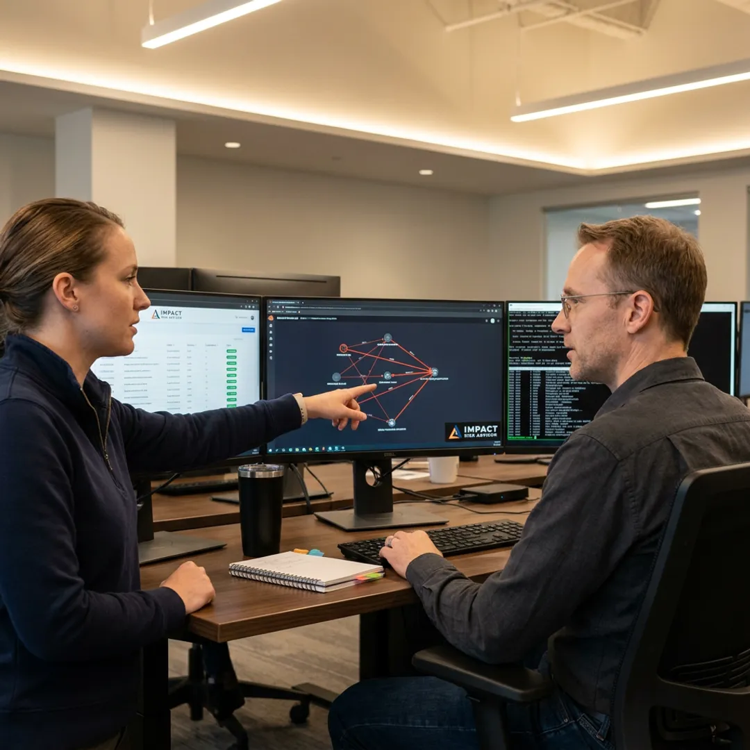 Cybersecurity team performing penetration testing