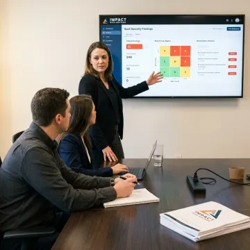 Consultant reviewing cloud security findings