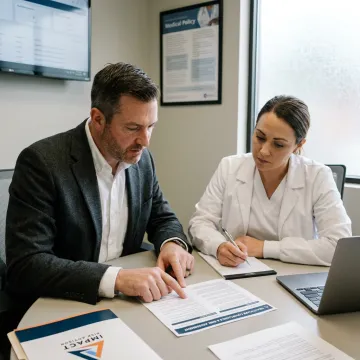 HIPAA compliance consultant reviewing healthcare security controls