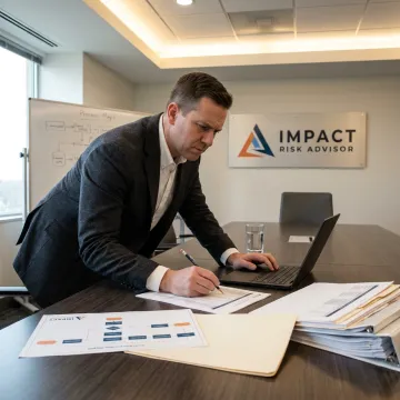 Consultant organizing SOC 1 audit documentation
