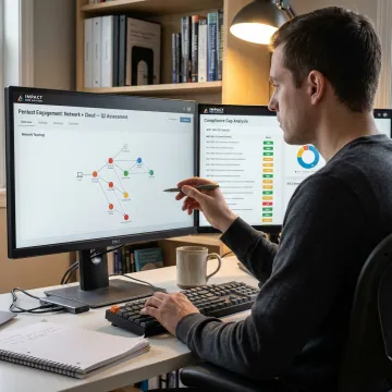 Cybersecurity analyst performing penetration testing