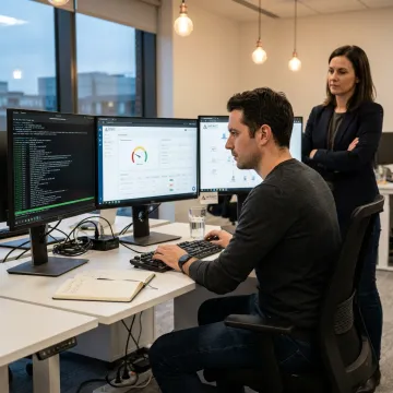 Cybersecurity analyst performing penetration testing