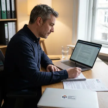 Penetration tester analyzing security findings