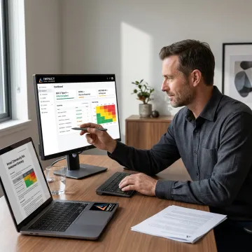 Cybersecurity consultant reviewing government contractor security controls