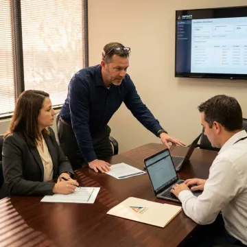Consultant guiding a company through SOC 2 readiness planning