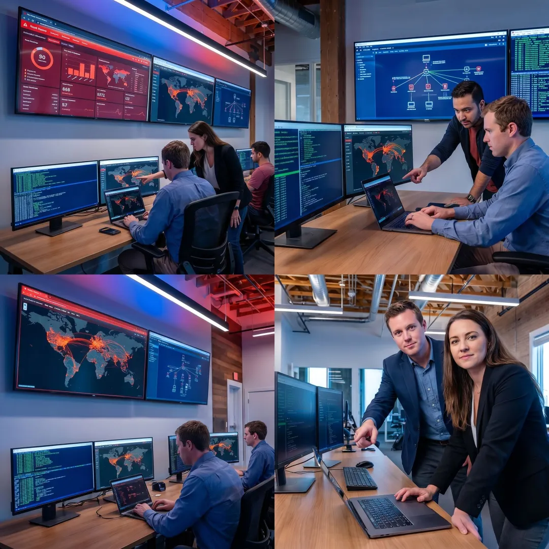 Cybersecurity team conducting a red team assessment