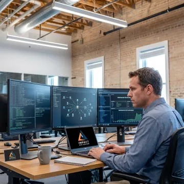 Penetration tester analyzing application and network security