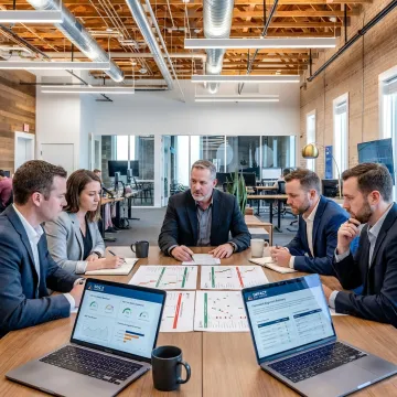 Cybersecurity strategist reviewing compliance and risk plans