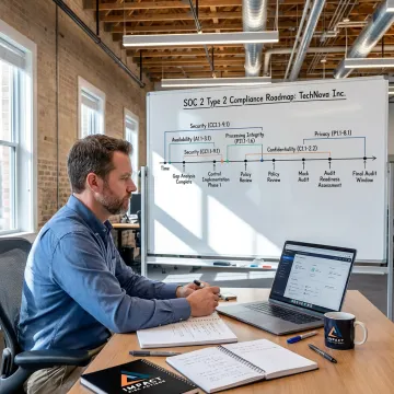 Consultant planning a SOC 2 compliance roadmap