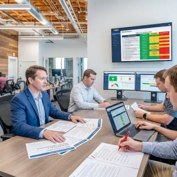 Cybersecurity consultant reviewing CMMC compliance controls