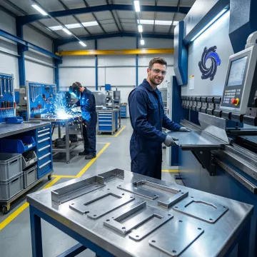 Metal parts transitioning from laser cutting to forming and welding in an integrated manufacturing workflow