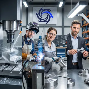 Step-by-step CNC precision manufacturing process in a machine shop