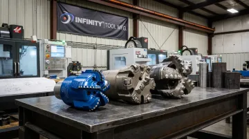 Custom engineered PDC and DTH drill bits manufactured by Infinity Tool