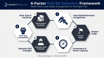 Six factors for selecting the right mining drilling method flowchart