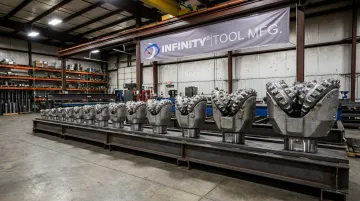 Infinity Tool MFG tricone roller bit lineup various diameters