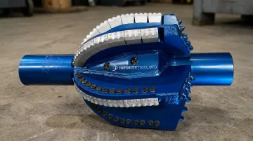 Custom PDC reamer engineered for oil gas and mining drilling