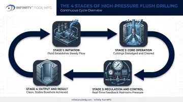 4-stage high-pressure flush drilling process cycle diagram