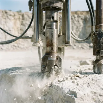 Rock drilling tooling used in quarry operation