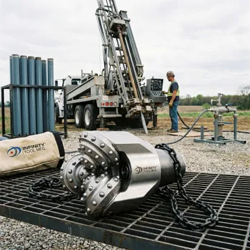 Waterwell drilling rig with drilling tools