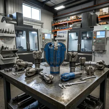 Precision drilling bits in manufacturing facility
