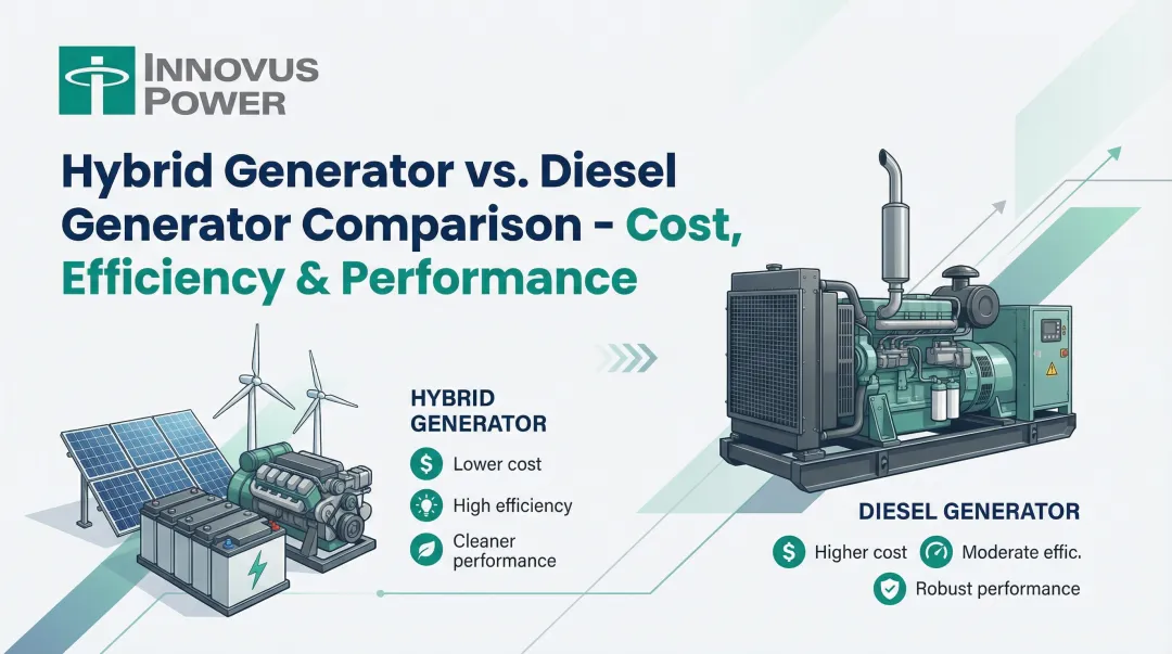 Cover image for Hybrid Generator vs. Diesel Generator Comparison - Cost, Efficiency & Performance