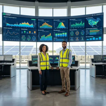 Advanced energy control system installation with digital monitoring displays