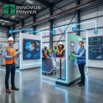 Industrial energy management process workflow diagram