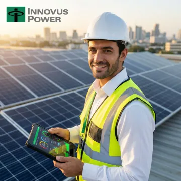 Solar energy monitoring system installed on a government building rooftop with a digital dashboard display